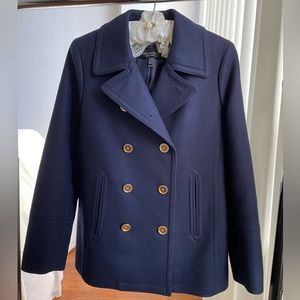 J Crew Nello Gori wool cashmere pea coat